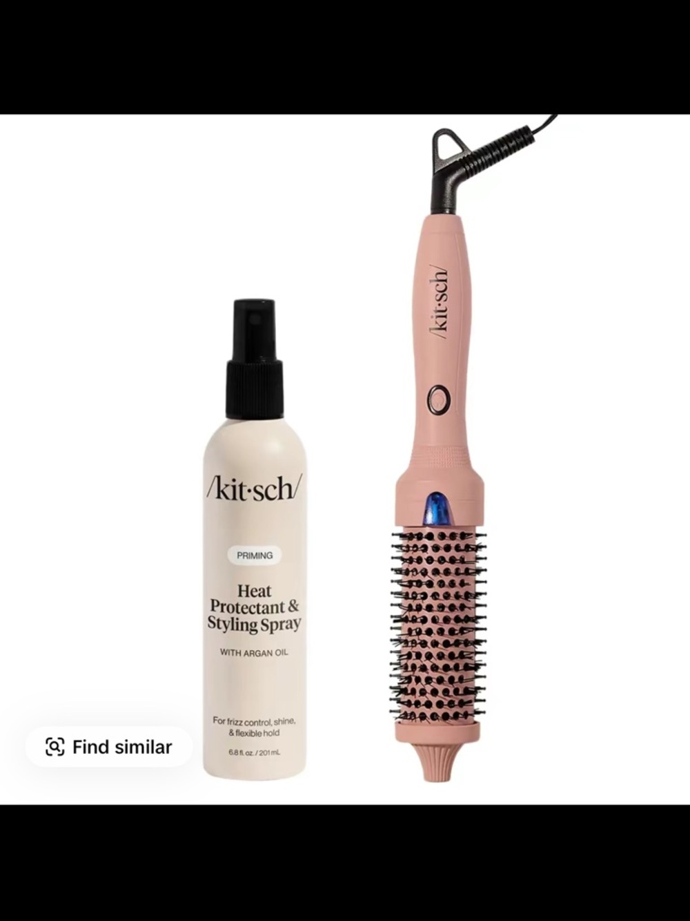 Heat protectant and styling spray & thermal round brush bundle
